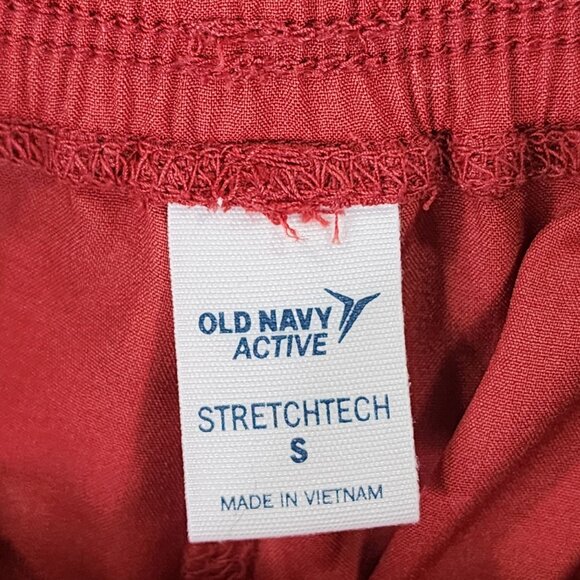 Womens Red Old Navy Active Stretchtech Pants Drawstring Elastic Waist Size S - Picture 4 of 11